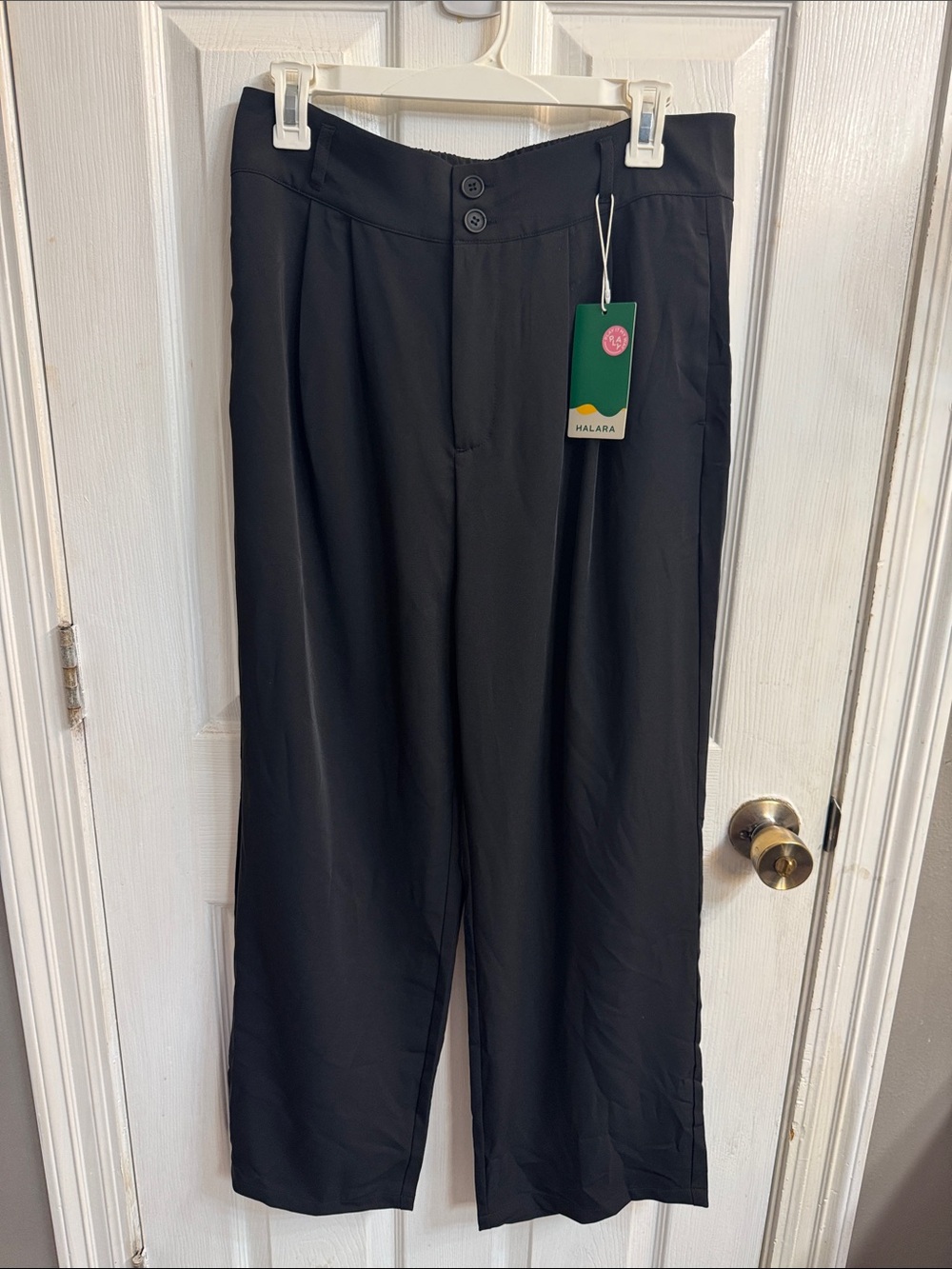 HALARA Women’s Black Wide-Leg Dress Pants